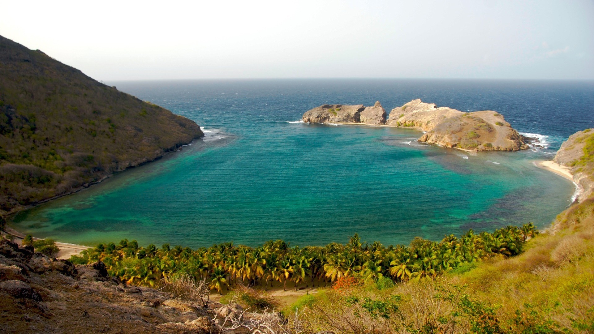 ['高清沙滩风景 大海海岸唯美壁纸']