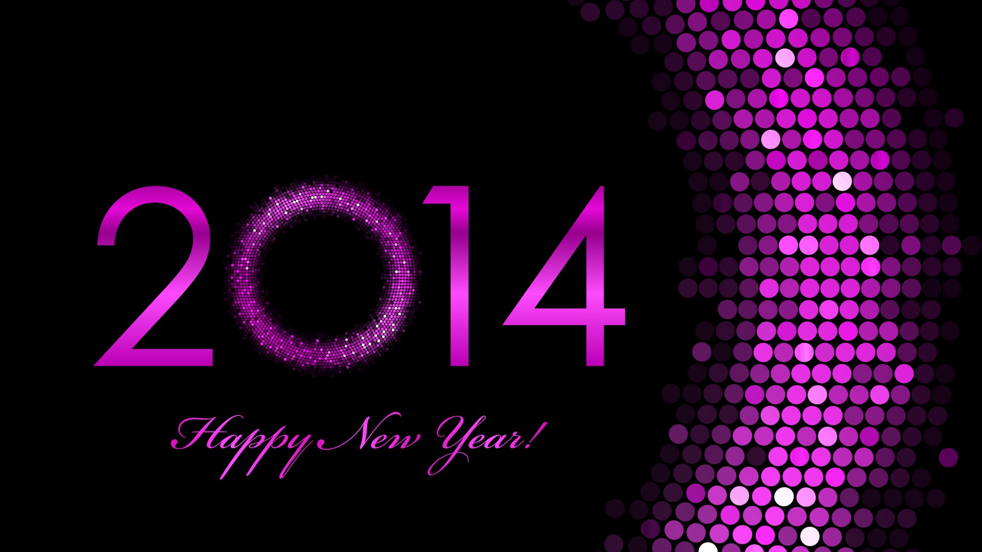 ['Happy New Year 2014 数字图片 桌面壁纸 新年艺术字']