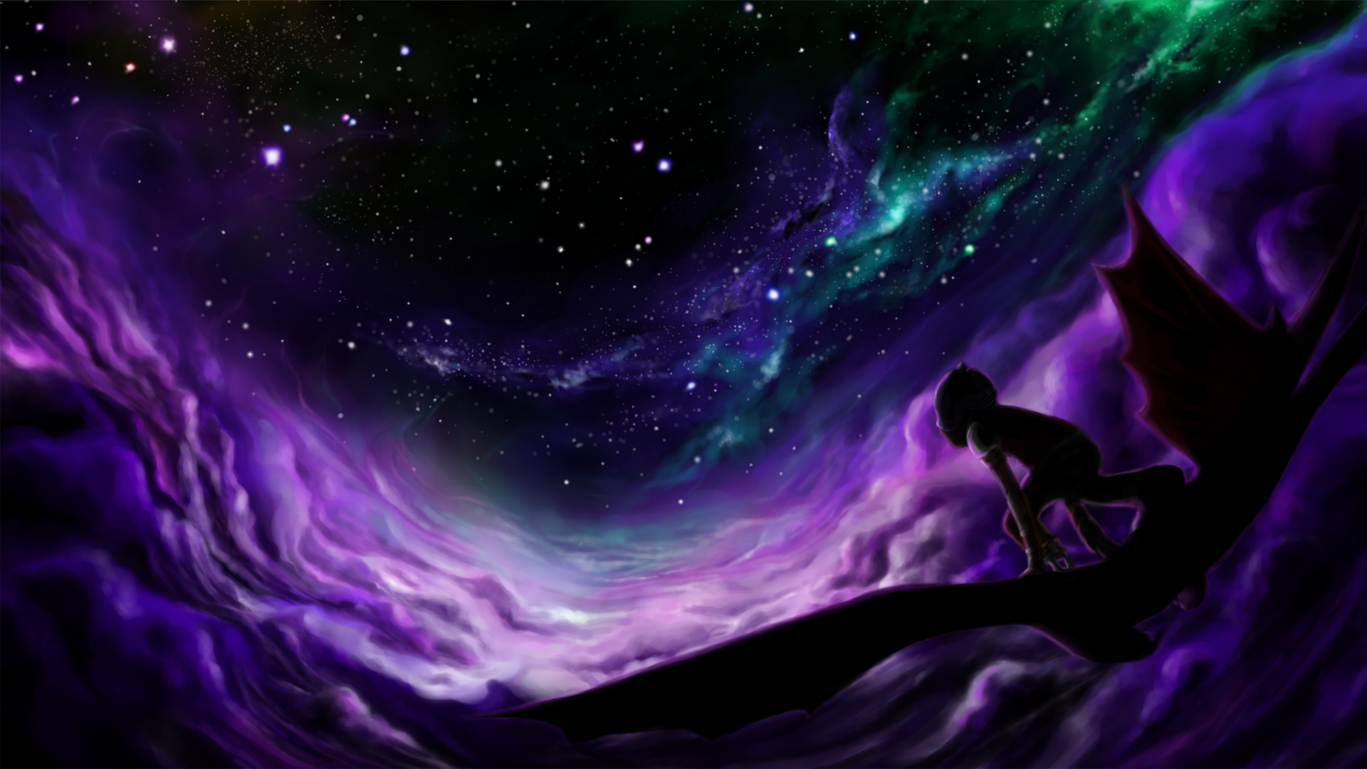 ['星空 女孩 梦幻 唯美 高清壁纸']