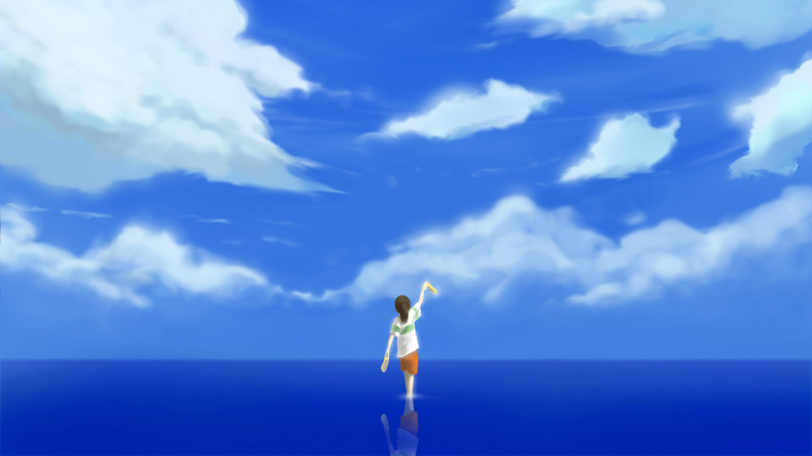 ['4K高清 唯美 海边 桌面 美女 风景壁纸']