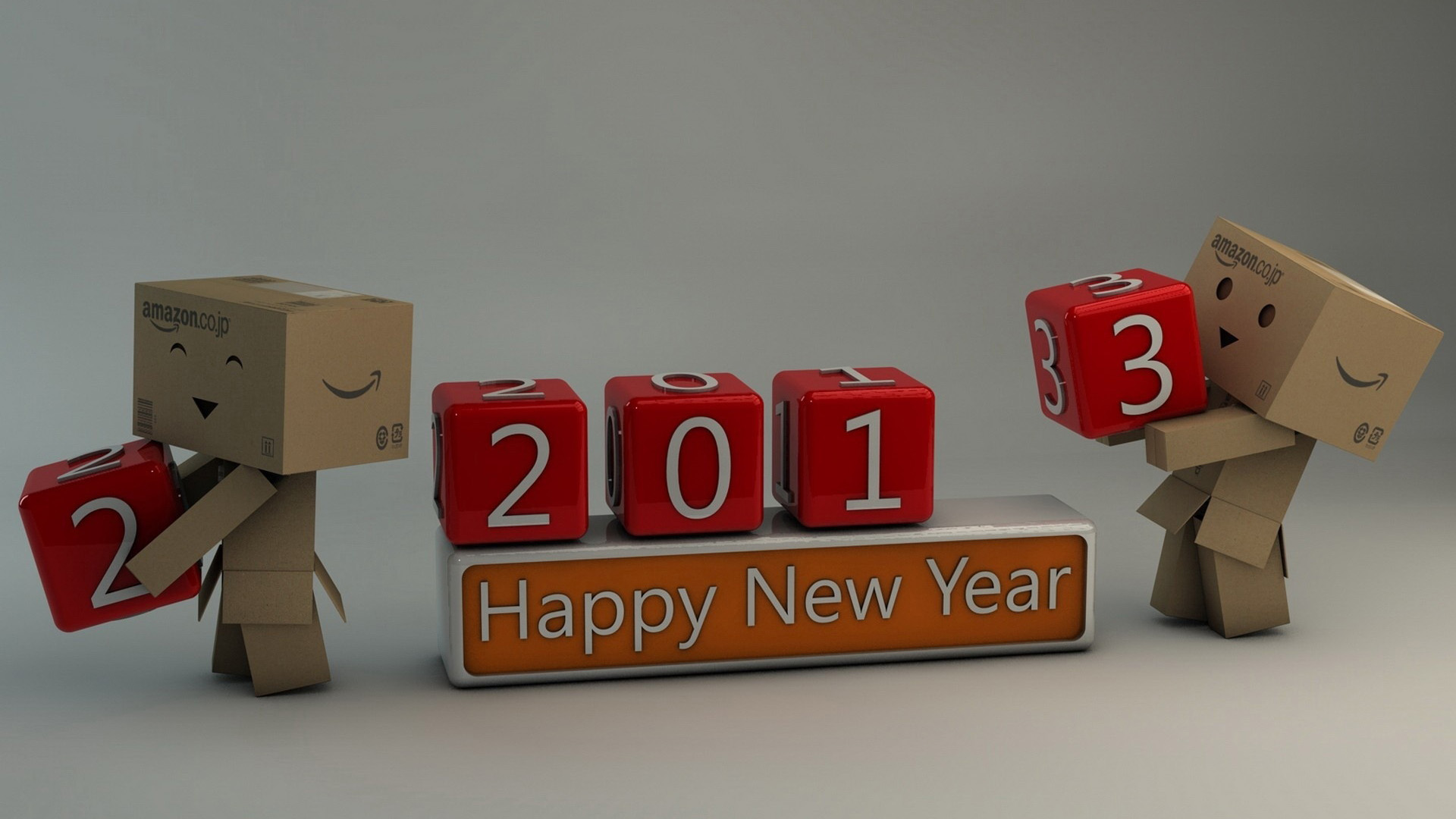 ['创意 新年快乐 可爱 个性 2013 卡通壁纸']