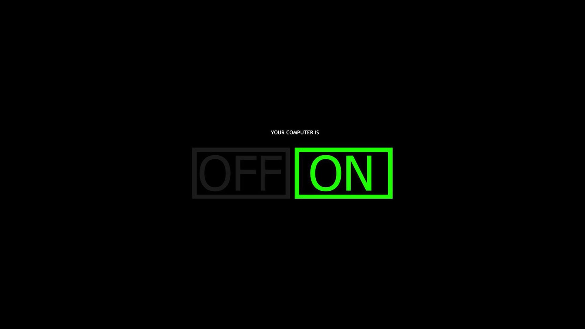 ['极简主义 OFF/ON 计算机桌面壁纸 简约风格 开关元素']