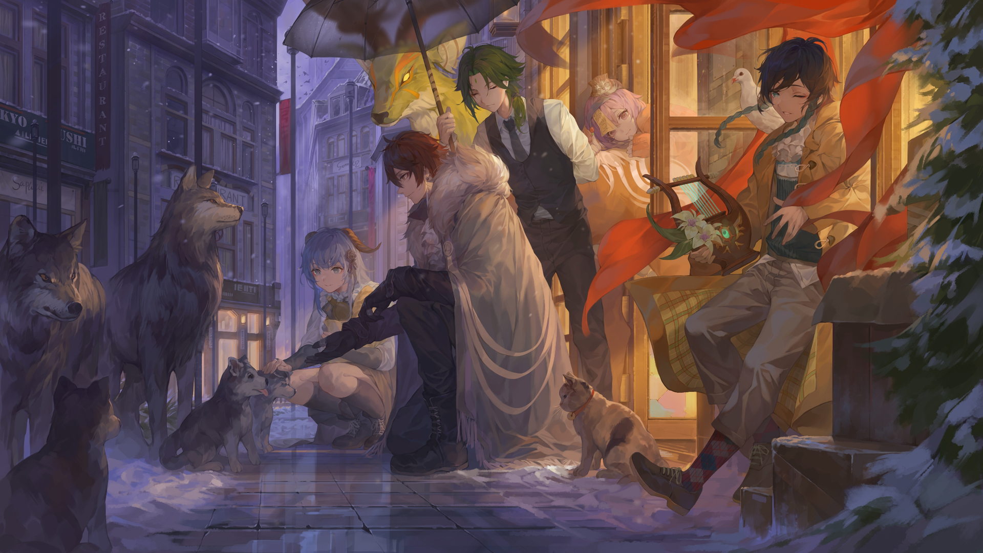 ['原神 高清人物插画壁纸 同人作品']