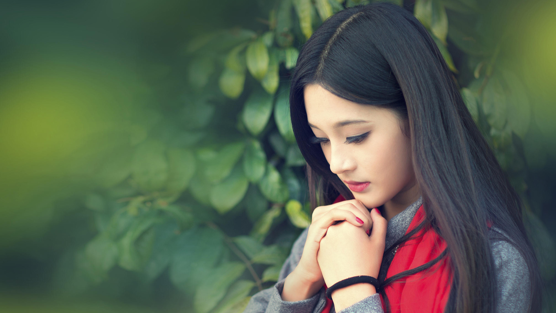 ['森林系 美女 文艺 清新 自然 高清 壁纸']