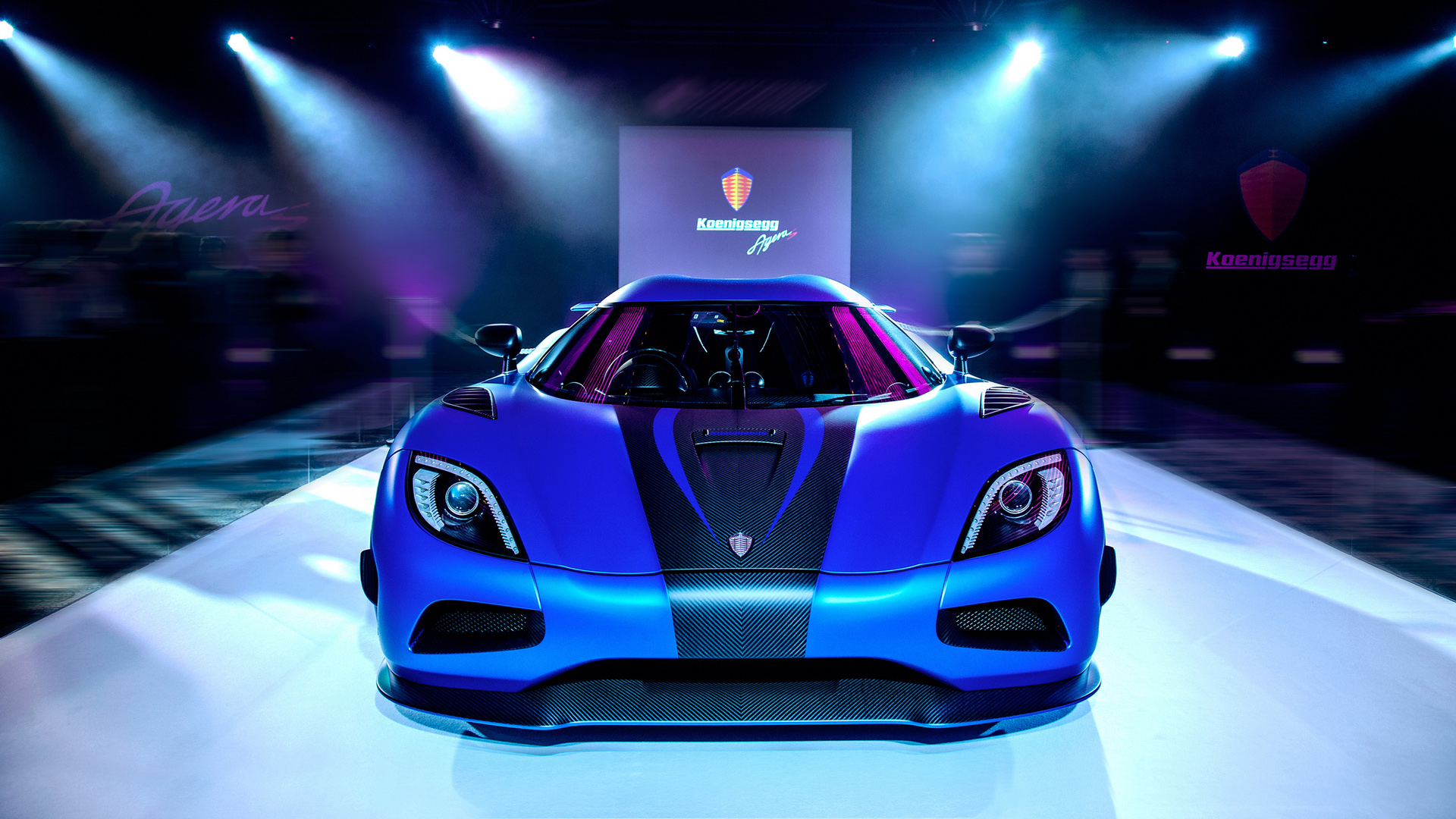 ['蓝色 柯尼塞格Agera 跑车 壁纸 桌面 高清']