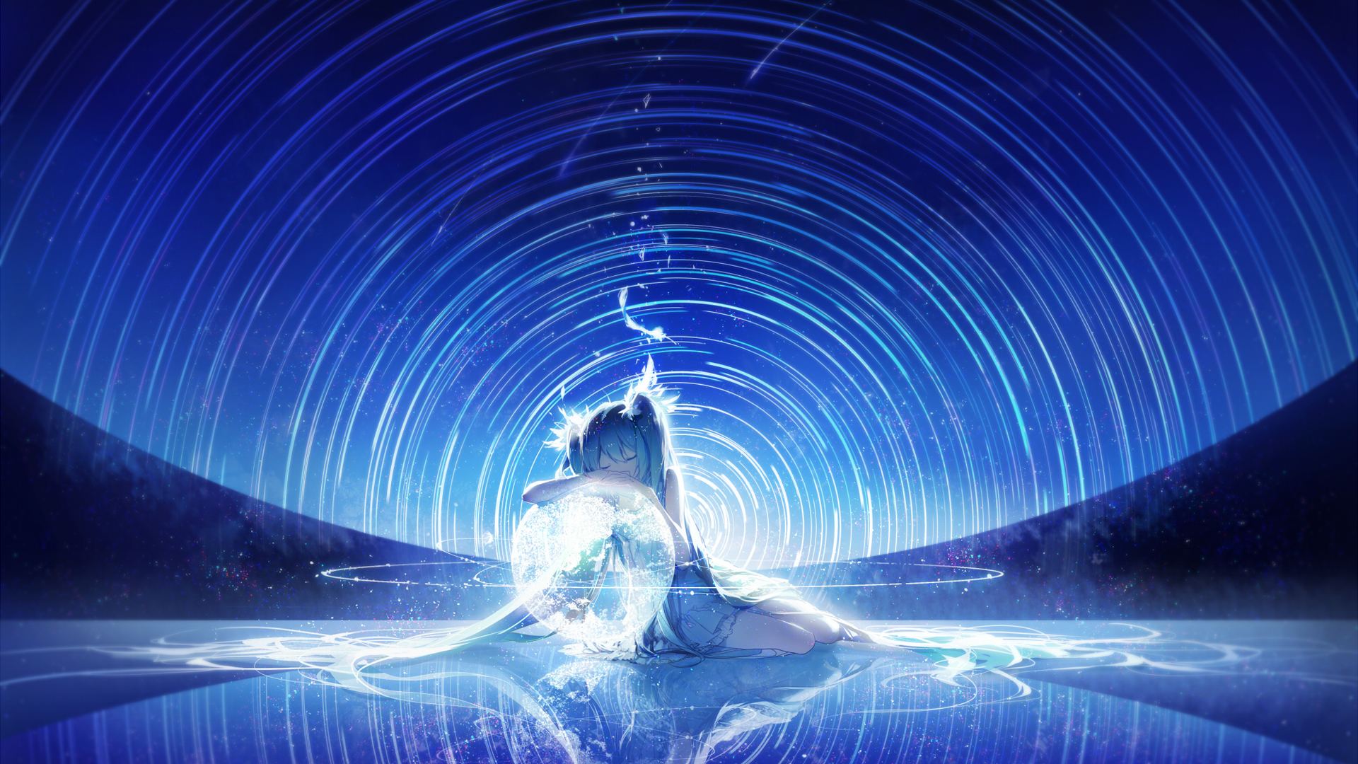 ['初音未来 星空 高清动漫壁纸 4K']