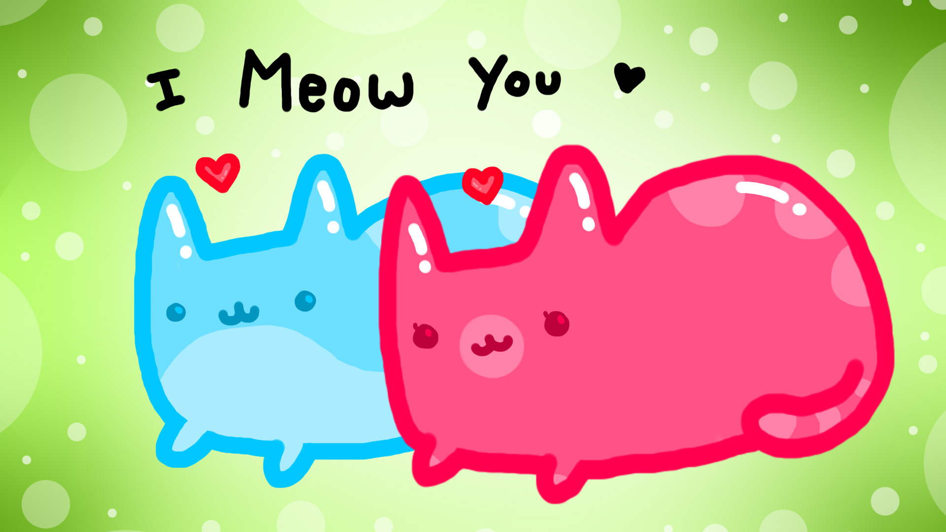 ['i meow you 双子娃娃 桌面壁纸 高清 非主流']