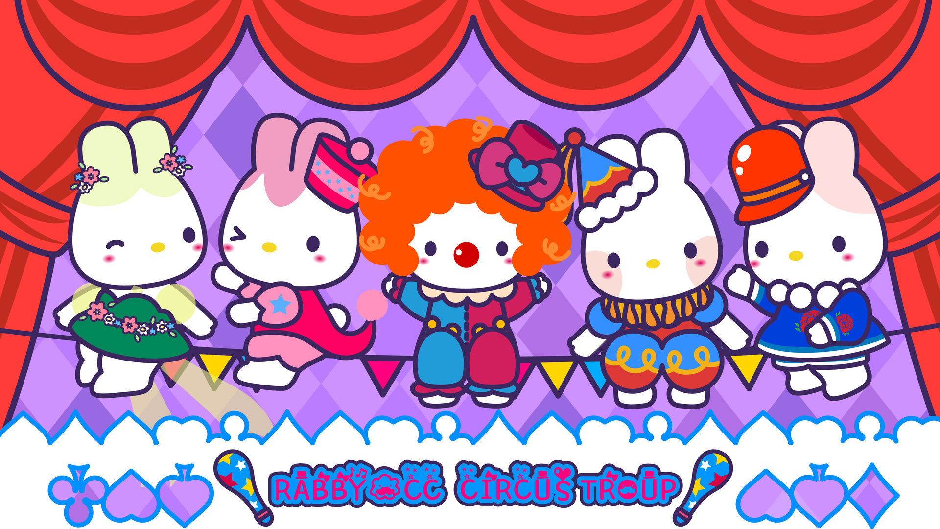 ['RABBYCC马戏团嘉年华 高清动漫 可爱桌面壁纸 卡通插画']