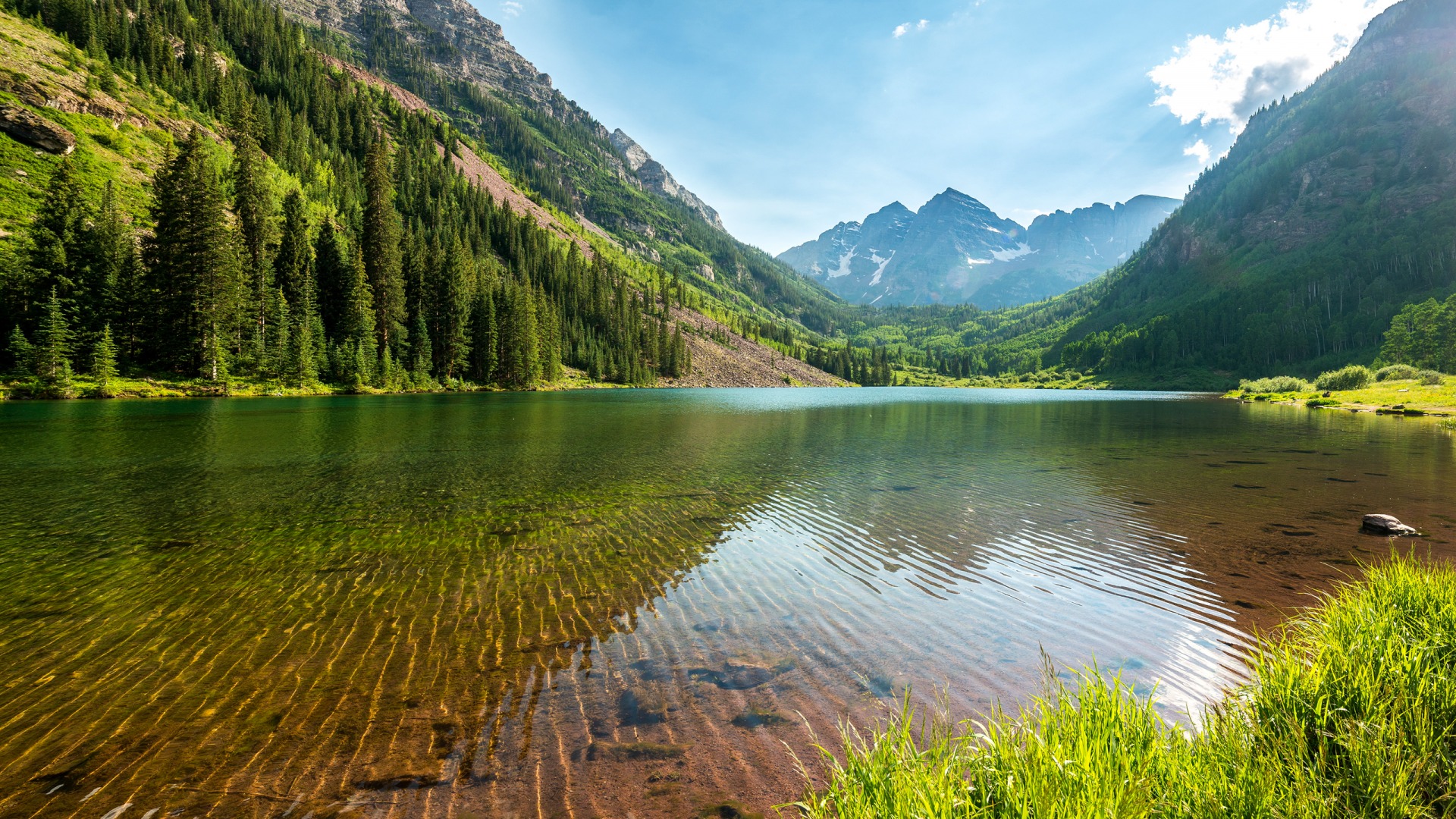['自然风景壁纸 山脉湖泊 森林山水 自然风光高清']