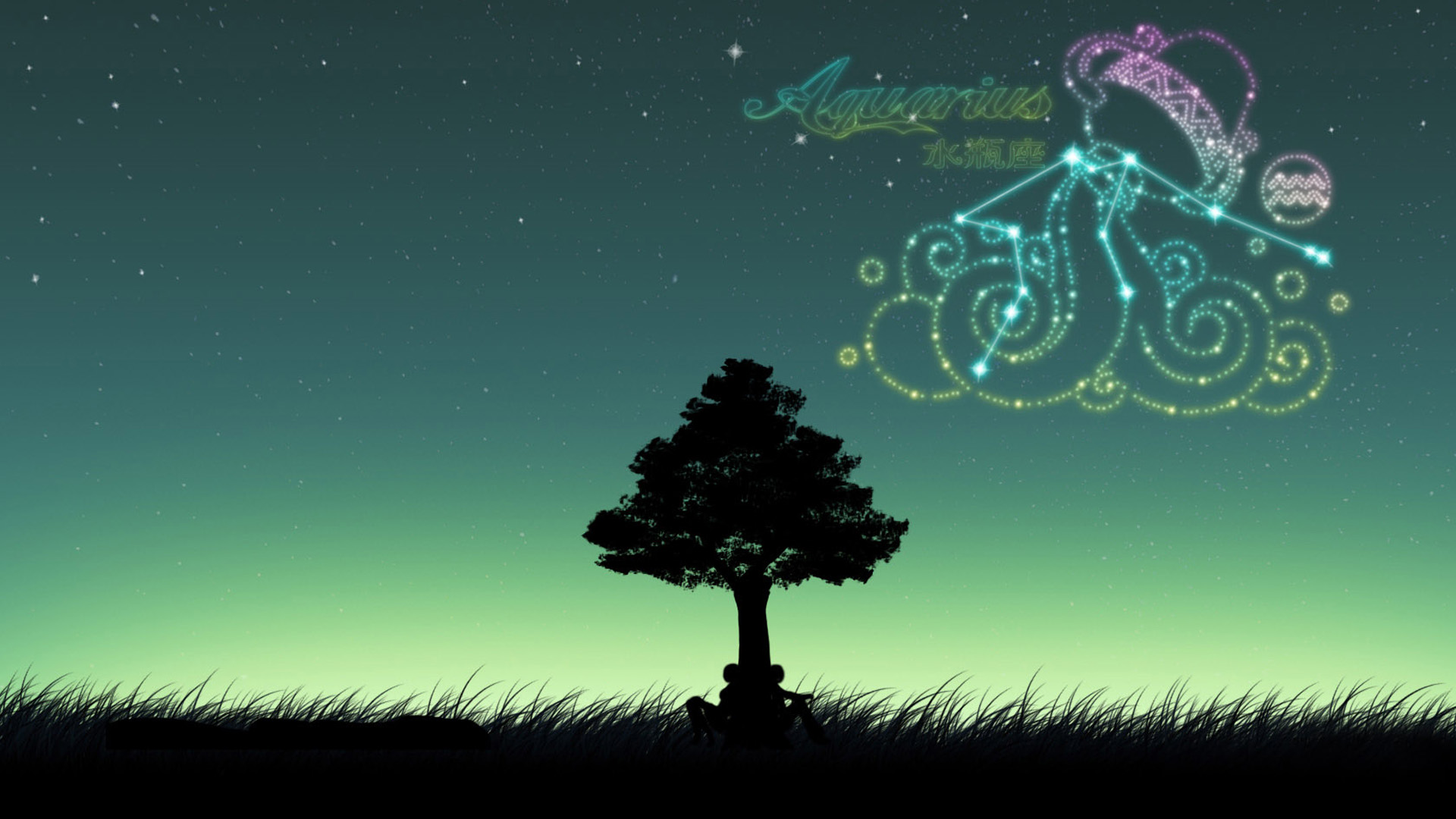 ['水瓶座 星空 高清桌面壁纸']