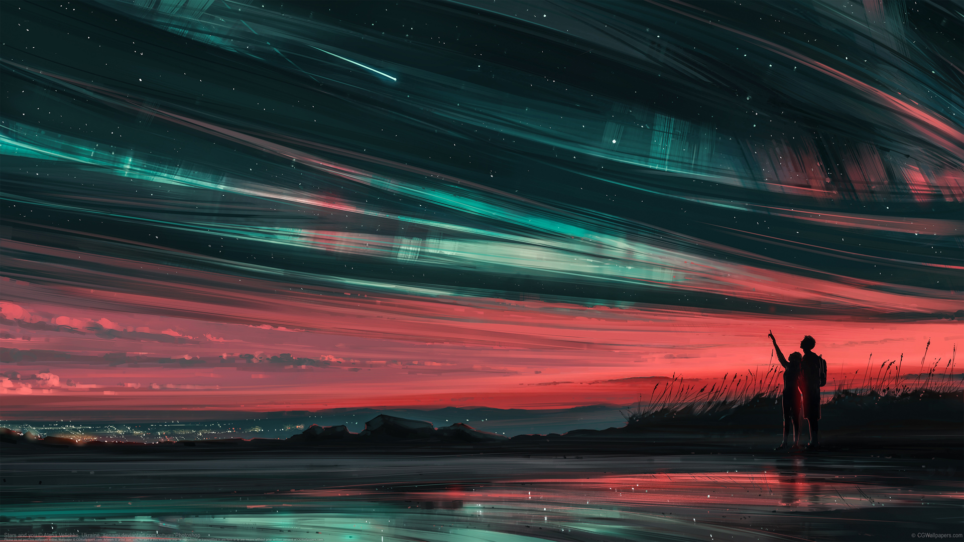 ['浪漫星空 唯美星夜 情侣壁纸 星星与你']