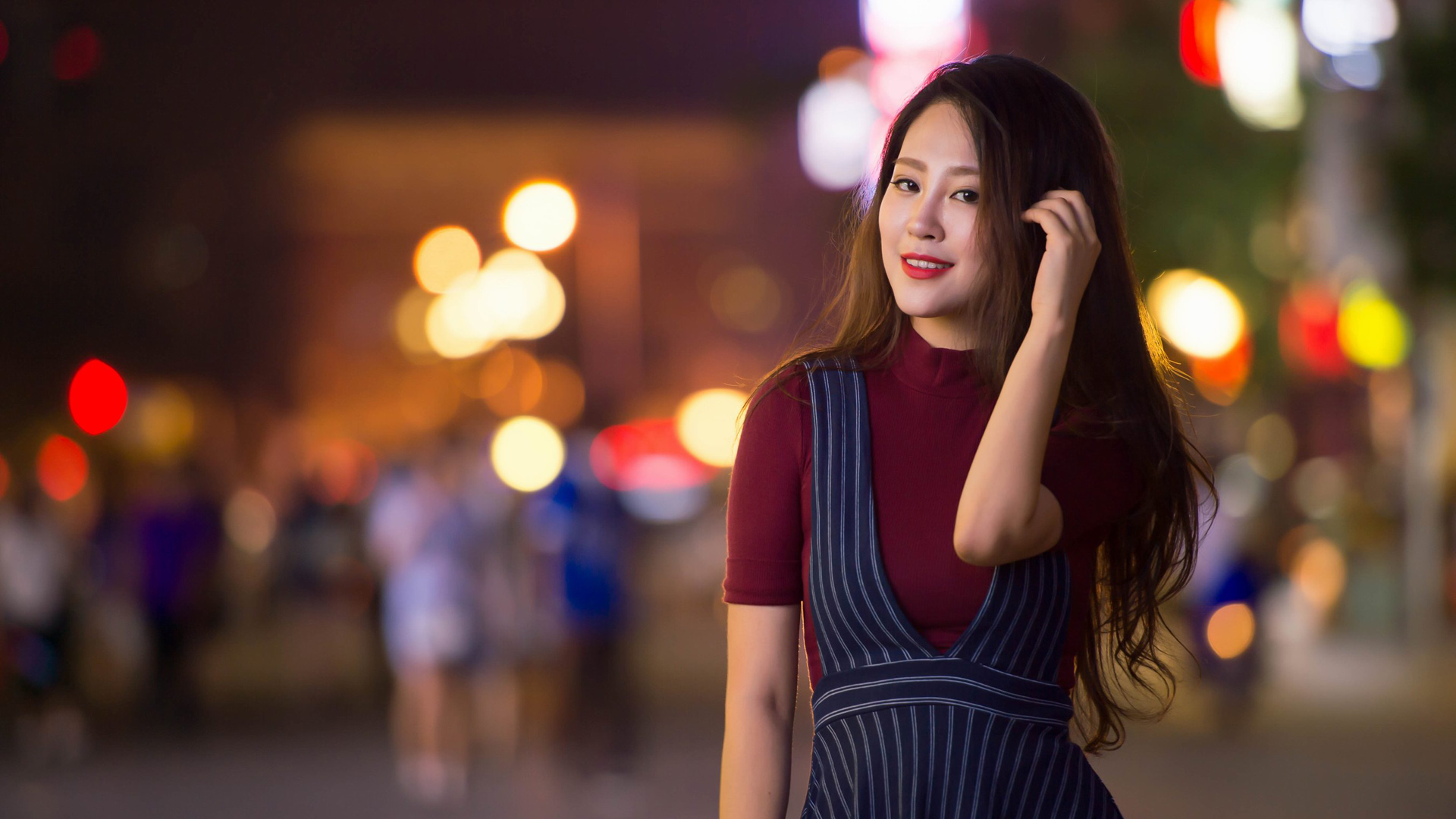 ['高清 夜景 美女 桌面壁纸 街拍 城市 唯美 时尚']