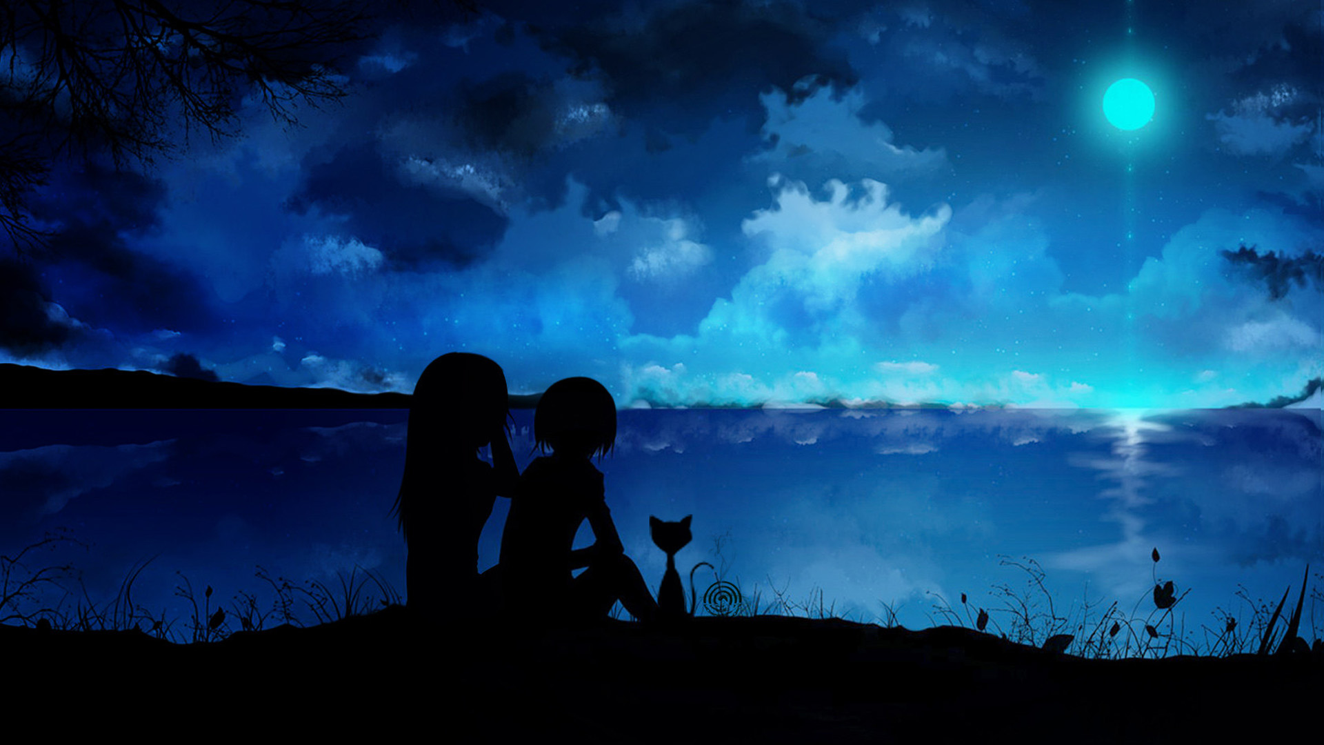 ['夜空 深夜 孤独 壁纸 桌面']