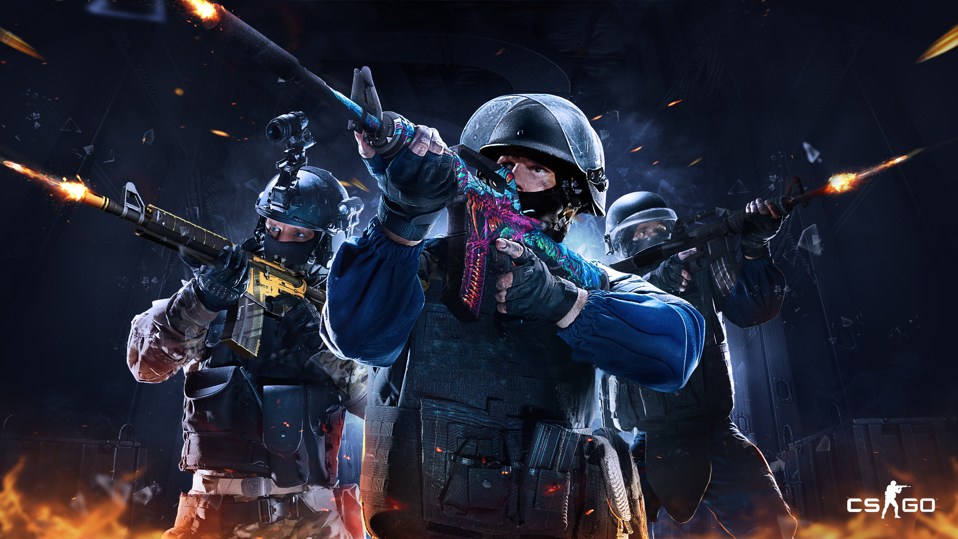 ['CSGO 高清壁纸 电脑 4K超清 武器皮肤 游戏场景 极简风格 CS2背景图片']