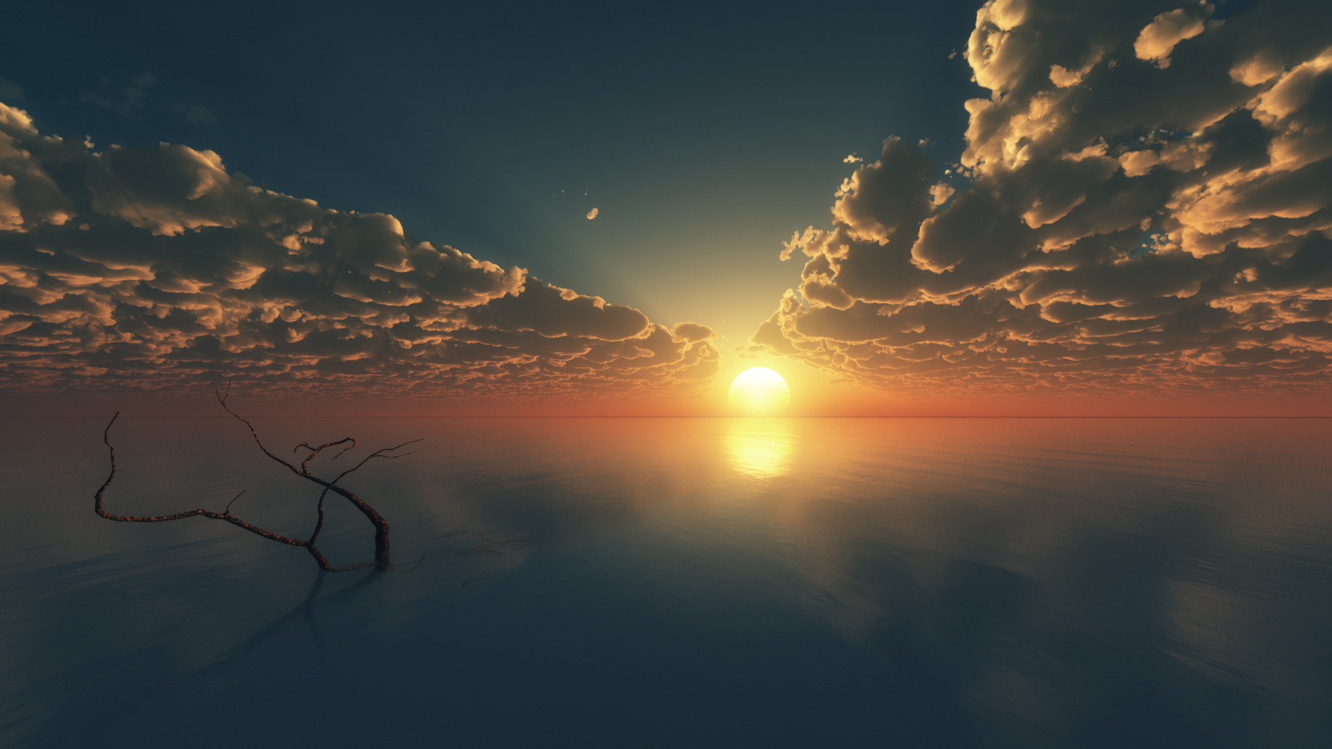 ['天空 云海 日落 唯美风景 高清壁纸 自然景观']