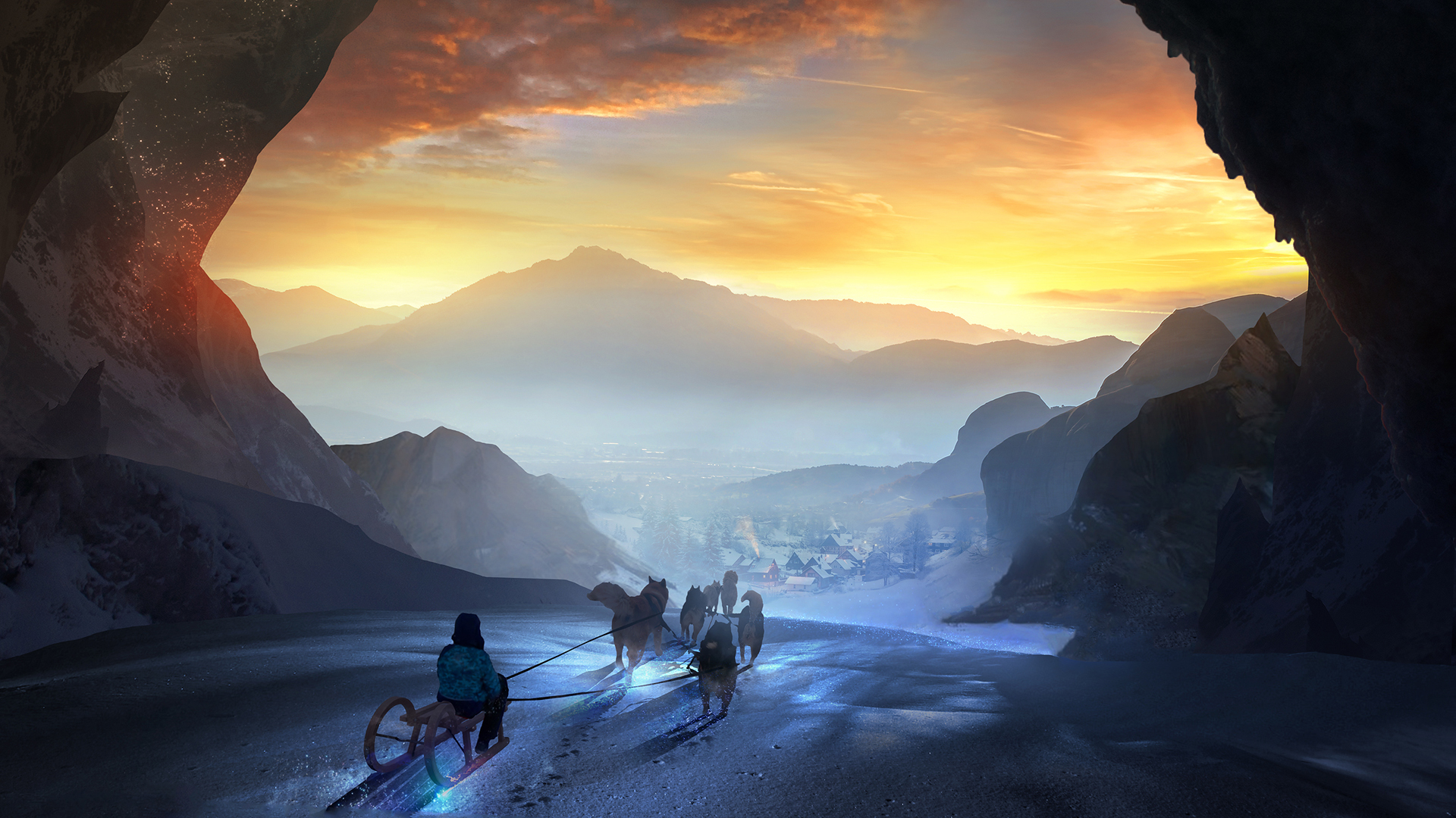 ['唯美雪景 高清壁纸 冬日风景 插画 摄影']