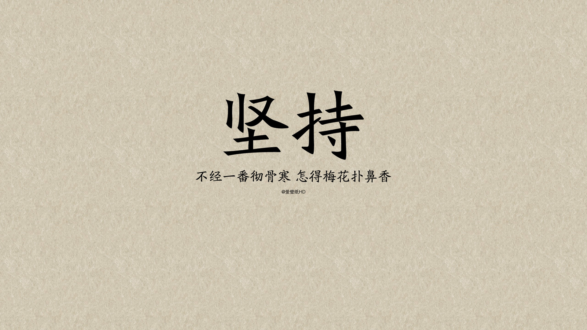 ['坚持励志语录 不经寒彻骨怎得梅花香 桌面壁纸']