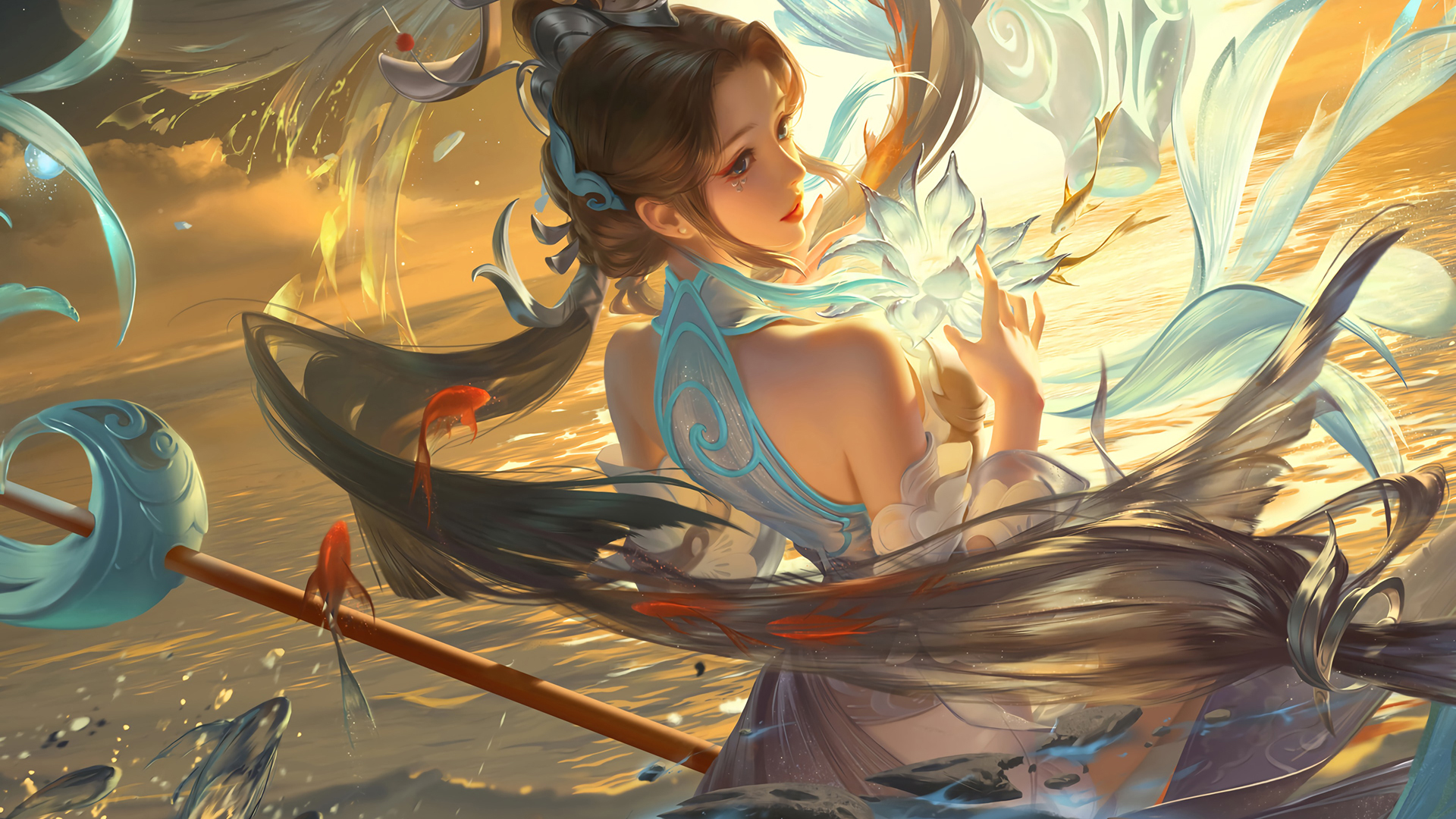 ['王者荣耀 大乔 白鹤梁神女 高清壁纸 皮肤下载']