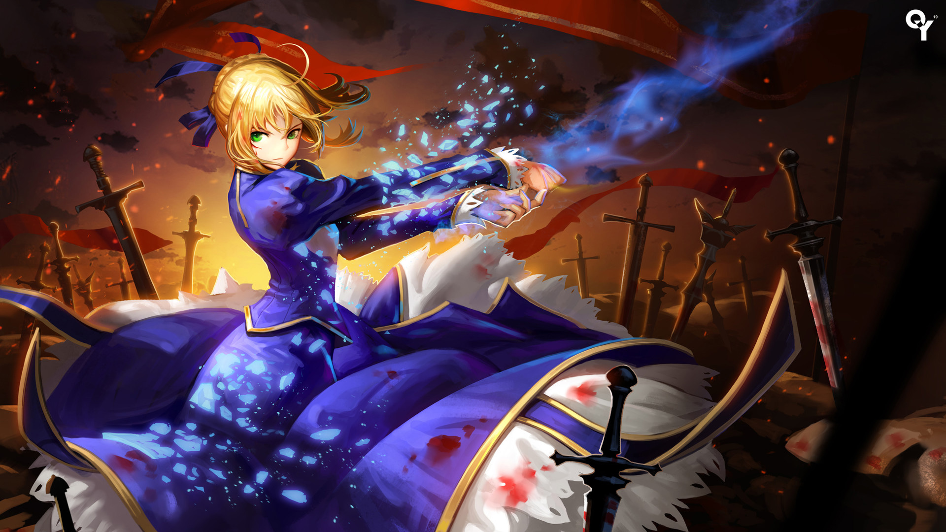 ['Fate系列 吾王Saber 霸气动漫壁纸 高清下载']