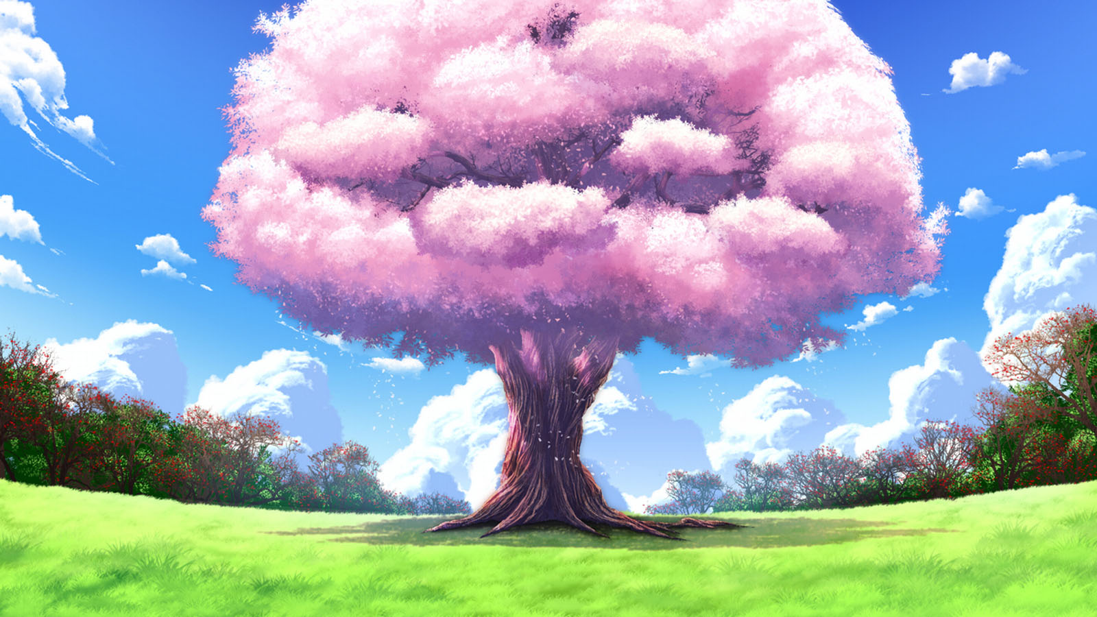 ['美丽 卡通风景 图片壁纸 矢量图 插画素材 手绘 高清下载']