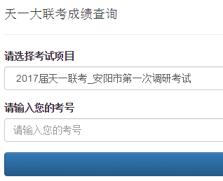 天一大联考成绩查询系统网页截图