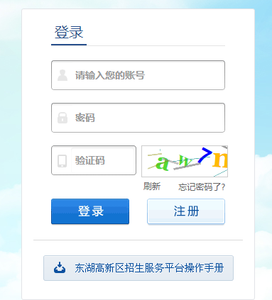 东湖高新区义务教育入学服务平台网页截图