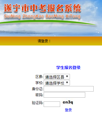 遂宁招生考试网网页截图