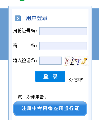 成都中考网络应用服务平台中考成绩查询网页截图