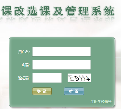 浙江省中职课改选课及系统系统网页截图